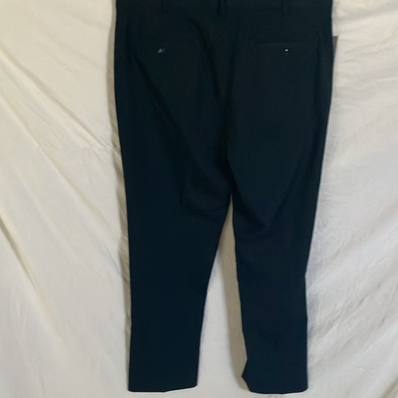 Travel Smart:Navy Blue Classic Fit Flat Front Dress Pants- Comfort Stretch-34x30 - Picture 11 of 16